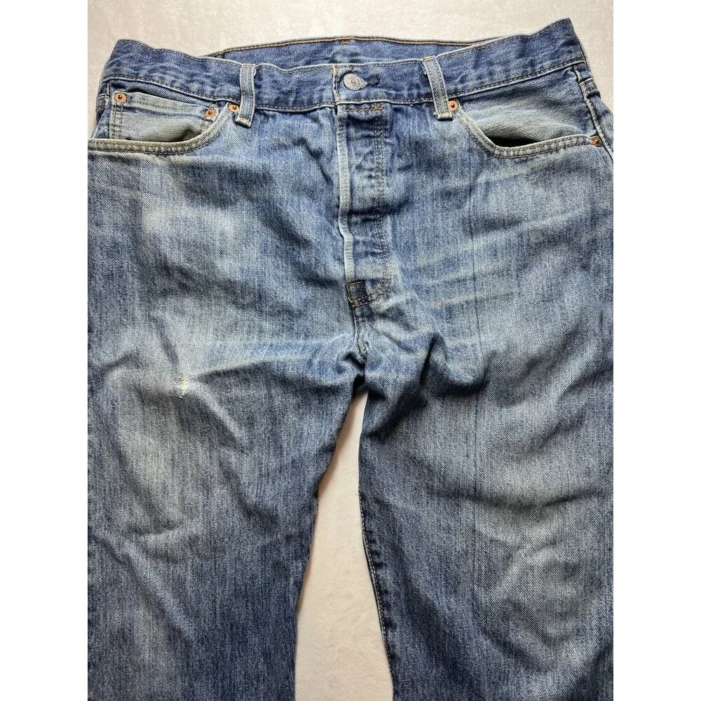 Levi's 501 Men's Jeans 36x30 Blue Button Fly Straight Leg Denim